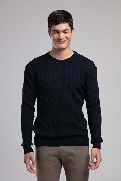 Lee Cooper Smith men's o-neck sweater navy blue
