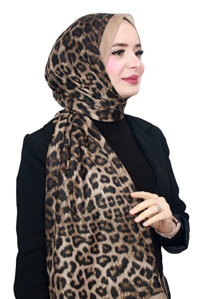 RUMİPEK Organic Cotton Soft Shawl Leopard Pattern Lightweight Stylish Shawl