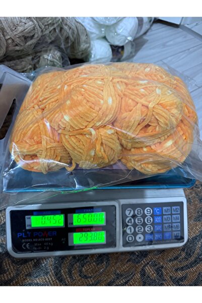 SÜSLÜTASARIM Himalaya kadife ip (452 gram) sarı benekli