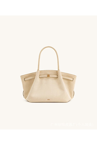 JW PEI Hana Medium Faux Suede Tote -White