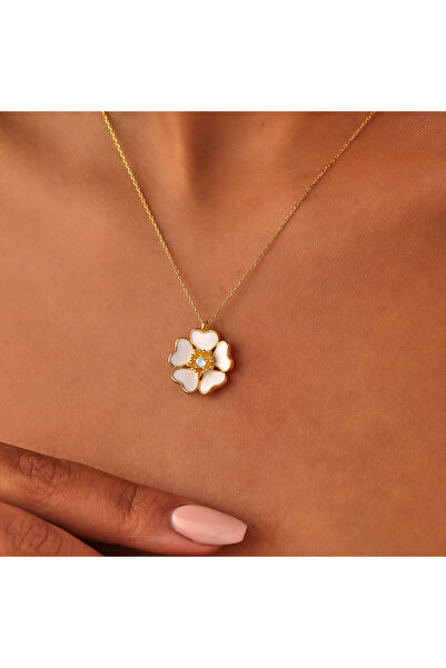 Hediyesepeti Daisy Design Zircon Silver Necklace