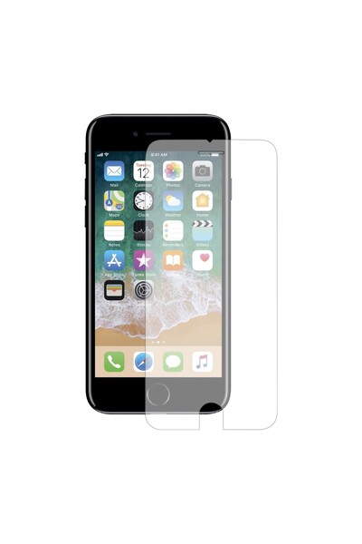 KOMA Sticlă de protecție întărită pentru iPhone 7, rotunjime 2,5 D, duritate 9H