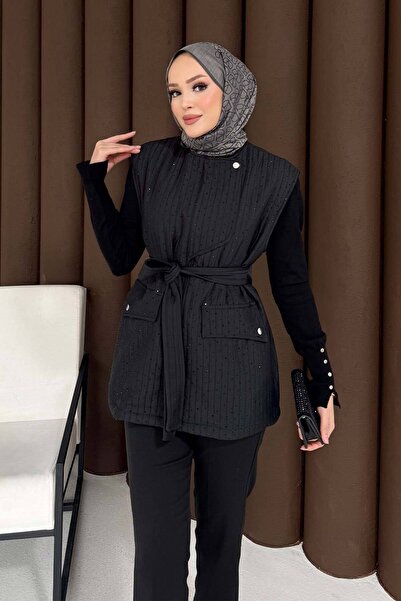 Melike Tatar Stoned Quilted Vest 32-3732