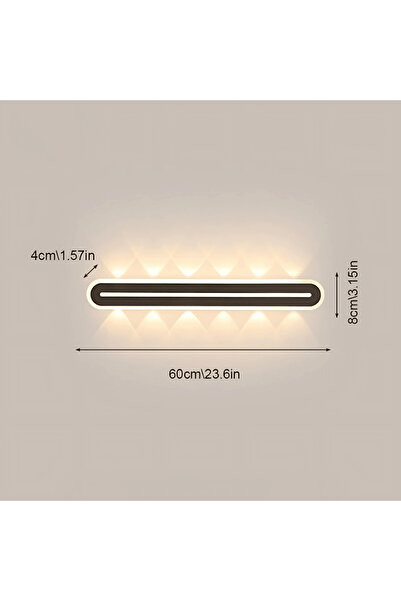 ACCEPT Modern LED Wall Light 60 cm with 12 Side Lenses, 3 Light Colors