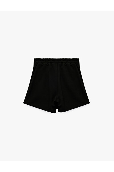 Koton Viscose Blend Basic Shorts Skirt with Buckle Detail