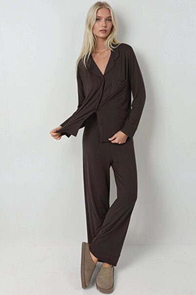 Hiccup Σετ πιτζάμες με μακρυμάνικο και κουμπωτό γιακά πουκάμισο