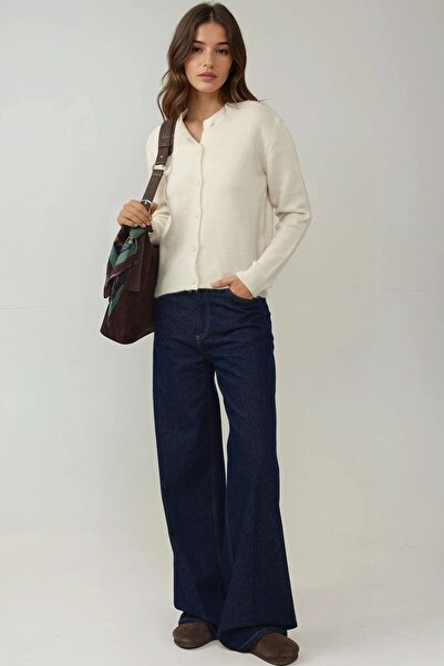 Hiccup Ζακέτα με μαλακή υφή και κανονική εφαρμογή με λαιμόκοψη ποδηλάτου