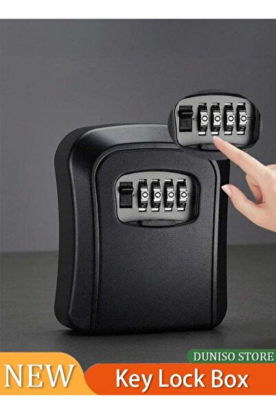 DUNISO Key Lock Box, 4 Digit Combination key box, Portable Combination Lockbo...