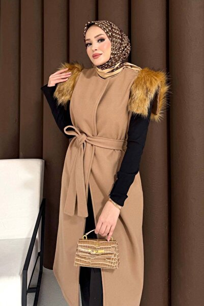 Melike Tatar Fur Cashmere Vest 32-3709