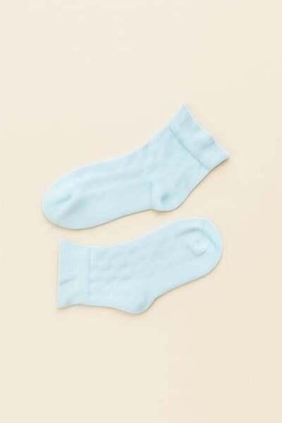 Katia&Bony Women's Ankle Ruffle Step Socks Blue
