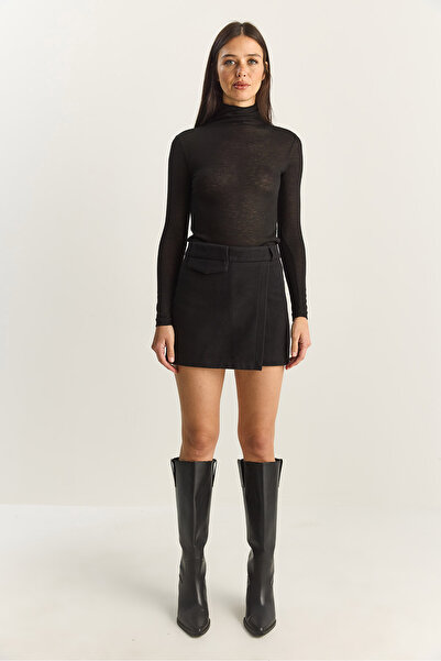 Bianco Lucci Women's Cashmere Mini Shorts Skirt 60283618