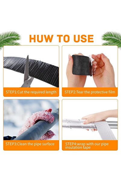 NALACAL Pipe Insulation Wrap, 32.8 Ft Foam & Foil, Adhesive, 2 Inch Wide (2 Pack)