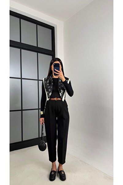 Gaus Siyah Kemerli ZR Model Pantolon GAUS-00816