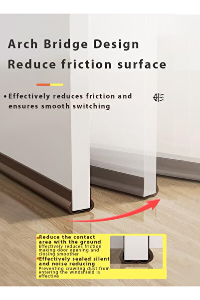 Generic Door gap windproof strip, door seal strip, noise-reducing seal strip, 93 cm door bottom rubber