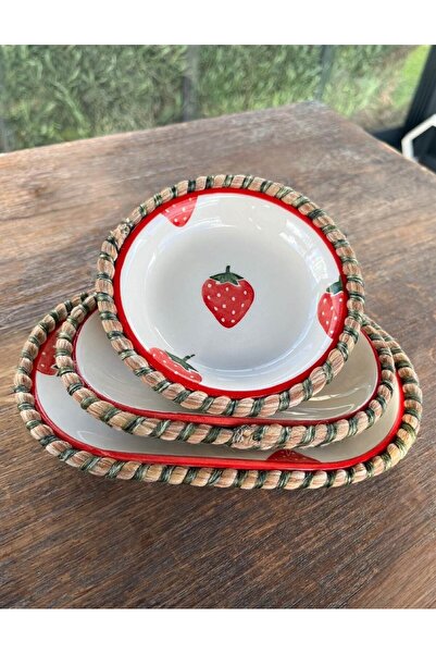 home inn Handmade Presentation Bowl Set |   Stain-Resistant |   Wicker Look Rope Edge Design – Presentation Set of 3