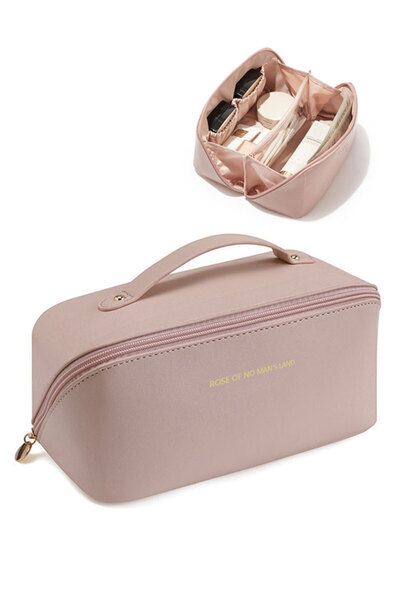 WINEENEE حقيبة مكياج سفر مقاومة للماء وحقائب مستحضرات تجميل كبيرة السعة للنساء