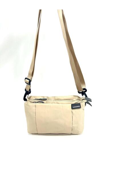 Sanmorris Women's 4 Compartment Parachute Fabric Adjustable Crossbody Bag