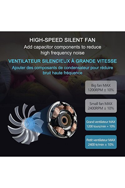genernic TopMate C5 Laptop Cooling Pad - 5 Fans, Adjustable Height, Blue LED, LCD Controller (10-15.6in)