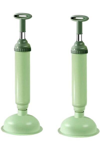 NALACAL 2Pcs Toilet & Sink Plunger with Handle - Ergonomic Clog Remover