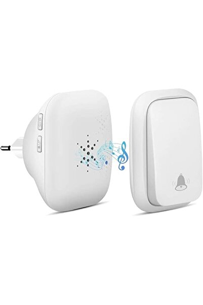 SYOSI جرس باب لاسلكي يعمل ذاتيًا، لا يحتاج إلى بطارية، 38 نغمة، 4 مستويات صوت...