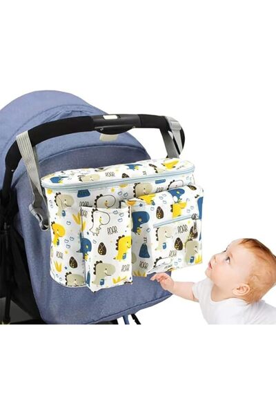 X SPRING حقيبة تنظيم عربة الأطفال - حقيبة تعليق متعددة الوظائف مع حامل للزجاج...