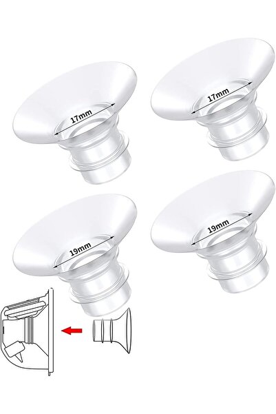 X SPRING عبوة من 4 قطع من حشوات شفة السيليكون مقاس 17 مم و19 مم للدروع مقاس 2...