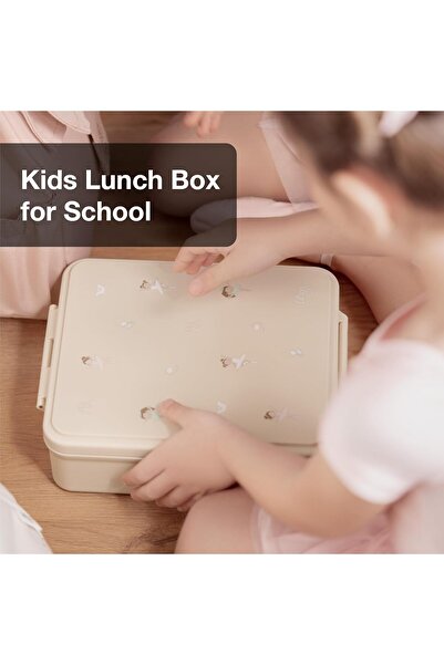 Citron Grand Lunchbox with 4 Compartments for Kids - Includes Thermos Food Jar - Leak-Proof, BPA Fre