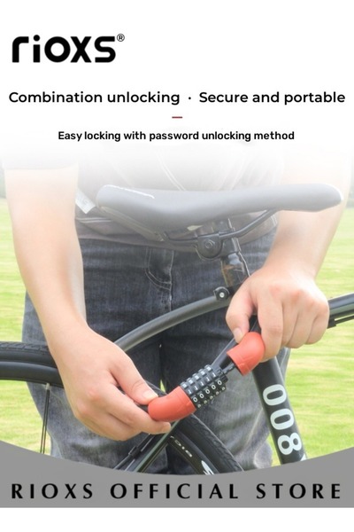 RIOXS Bike Lock 5 Position Cable Lock Lightweight Bike Lock Bike Lock Combo Portable Bike Lock with Extend