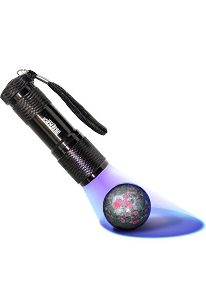HQRP مصباح يدوي بالأشعة فوق البنفسجية 365 نانومتر 9-LED لفحص الأحجار الكريمة ...