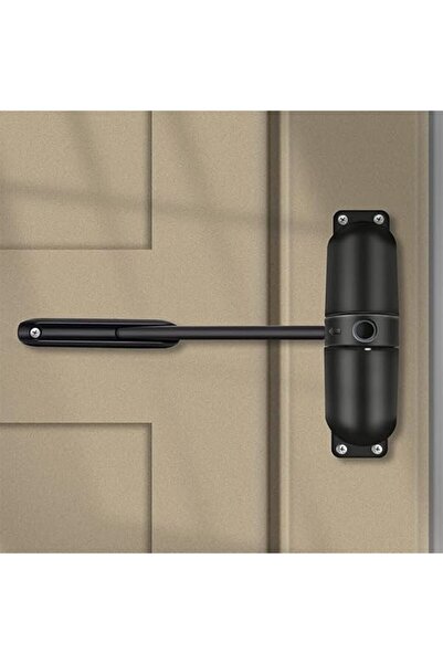 ELECDON قفل باب زنبركي آمن، مفصل باب قابل للتعديل ذاتي الإغلاق (أسود)