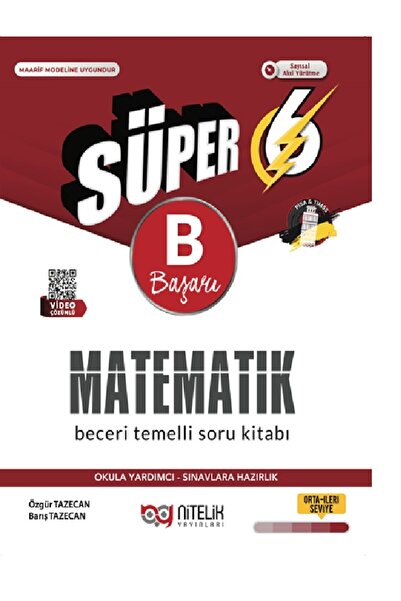Nitelik Yayınları 6. Sınıf Matematik B Beceri Temelli Soru Kitabı
