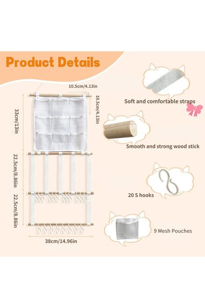 Generic DDMA Headband & Bows Organizer for Baby Girls - Hanging Hair Accessory Holder