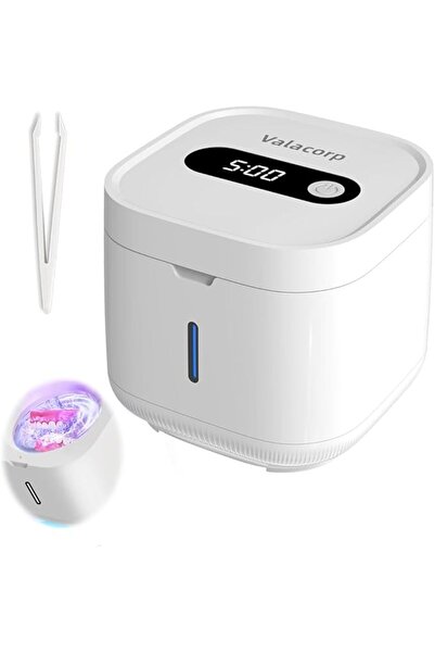 AZONEE جهاز تنظيف أطقم الأسنان - 42 كيلو هرتز، 300 مل، منظف مثبت بالموجات فوق...