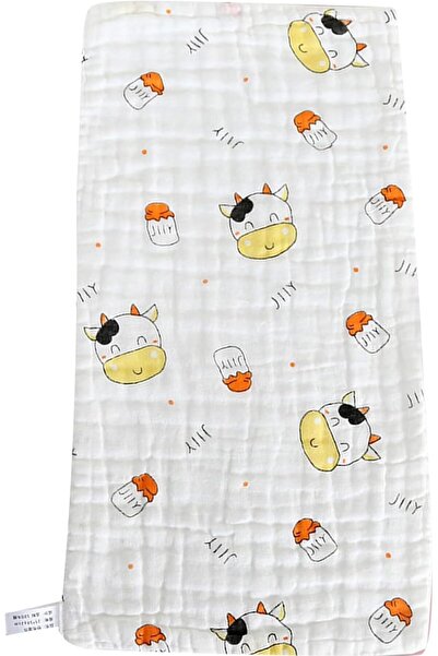Generic Tazawweq Baby Muslin Burp Cloth, 6-Layer Cotton, Soft & Absorbent, 25×50 cm