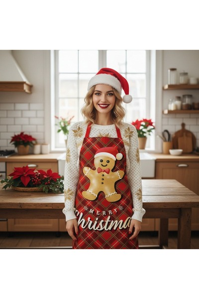 OEM Șorț de bucătărie pentru gătit sau copt, model Turtă Dulce, practic, poli...