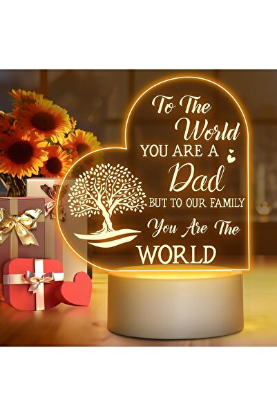 MAKINGTEC Father's Day Engraved Night Light with Base - Gift for Dad