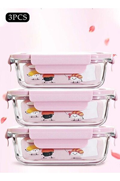 DOMEET DUNISO 3-Piece Glass Meal Prep Containers, Leakproof, BPA Free, Microwave/Oven/Freezer/Dishwasher Sa