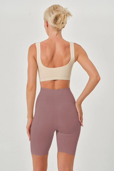 MİSTİRİK Porfy Model Low Leg Effective Thread Detail Extra Tight Dusty Rose Color097