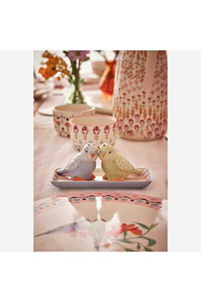 CATH KIDSTON Painted Table Mavi Seramik Tuzluk Ve Biberlik 15,5X6,5X7 Cm