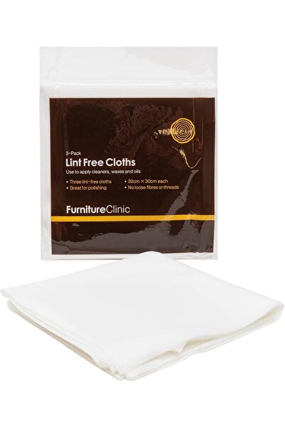 Furniture Clinic عبوة من 3 قطع قماش تنظيف خالية من الوبر للأثاث الخشبي (30 × ...