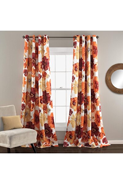 Lush Decor Leah Room Darkening Window Curtain Panel Pair, 84 inch x 52 inch, ...