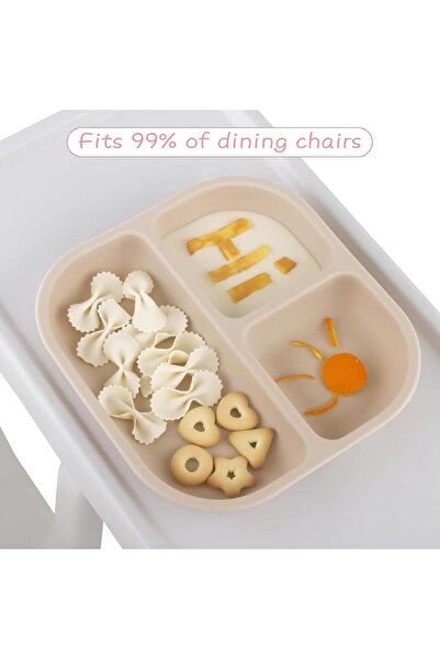 Generic You Hoom 4-Piece Suction Baby Silicone Divided Plates with Spoons, BPA-Free