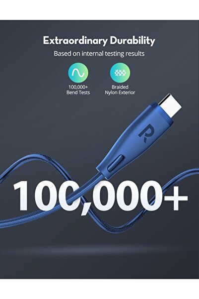 RavPower 60W Type-C to Type-C Cable, 1.20-Meter, Teal