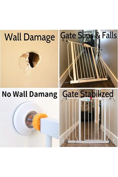Generic Baby Gate Wall Protectors, 4-Pack - Round Wall Guards for Stair and Doorway Protection (Children & P