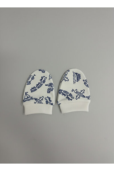 Messido 100% Cotton 2-Piece Glove Set - White / Vehicles