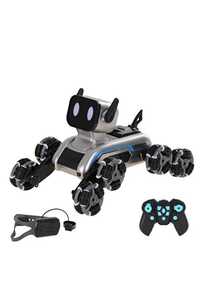 hak-iş oyuncak Kumandalı Ve Sensörlü 8 Tekerlekli Robot Köpek