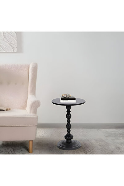 rexa Single Round Wooden Serving Table