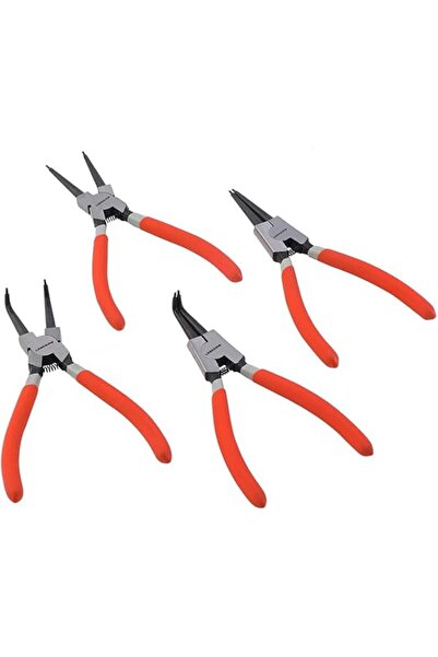 Lawazim طقم كماشة سيركليب - 4 قطع 7 بوصة (داخلي وخارجي، مستقيم ومثني)