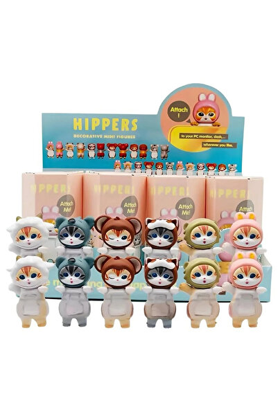 WANNA PROTECT سلسلة شخصيات سوني أنجل على شكل قطط، سلسلة هيبيرز المصغرة، مفاجأة، قطعة واحدة، لعبة تمثال، زينة للهاتف