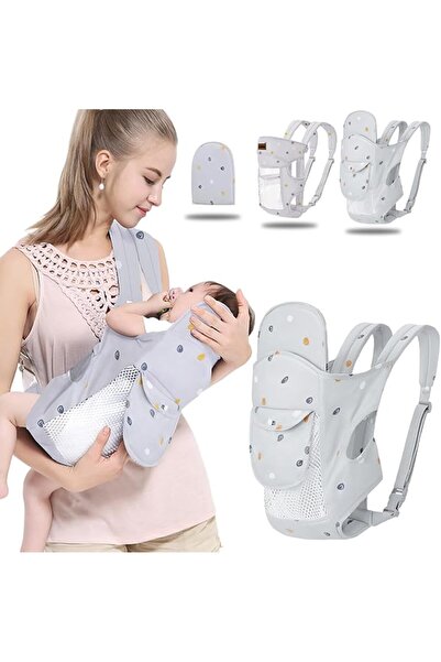 Generic Heniya 2-in-1 Adjustable Baby Wrap Carrier, Newborn to 0-3 Years - Gray